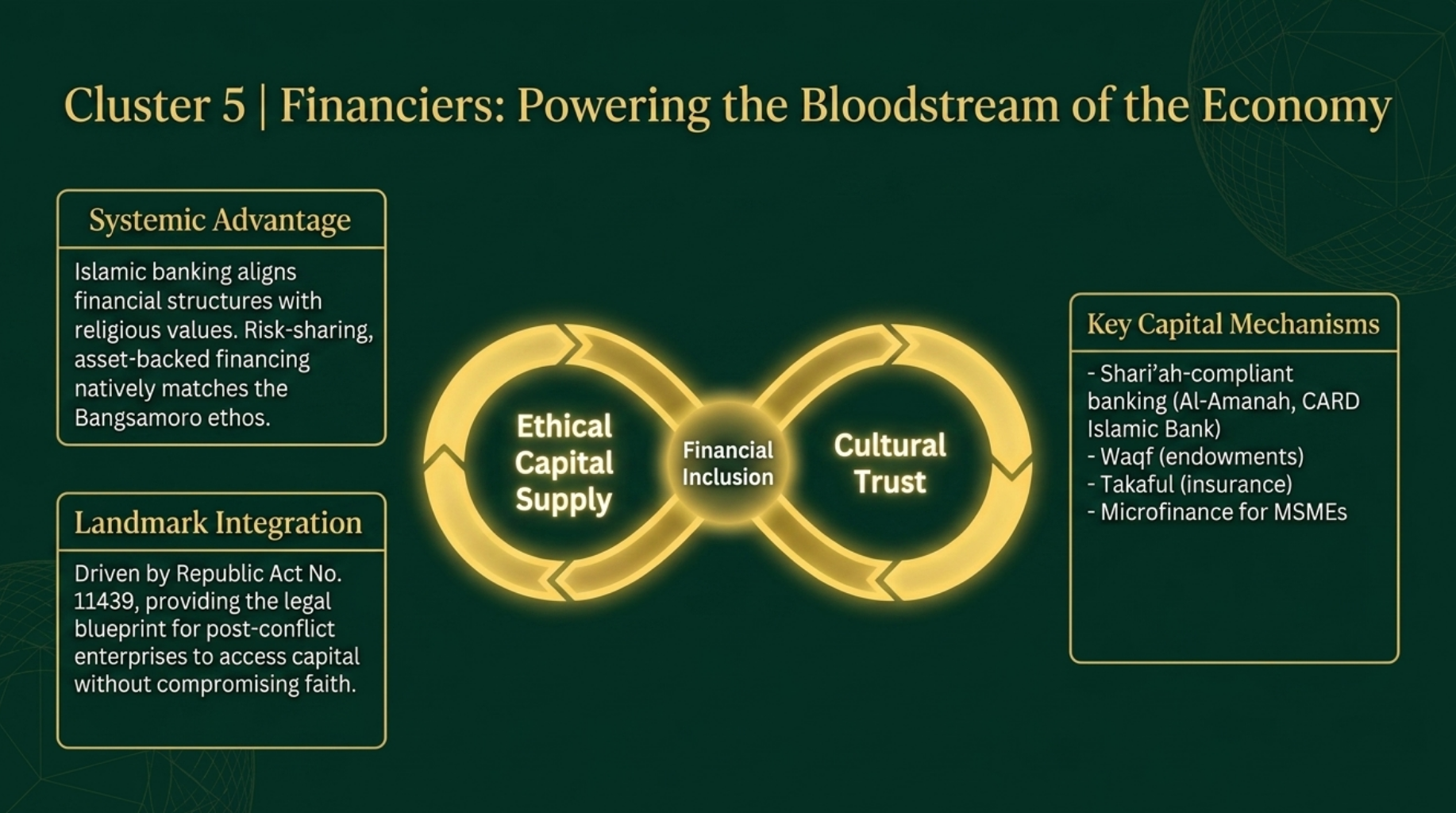 Cluster 5: Financiers - Islamic Banking, Takaful, Waqf, Microfinance